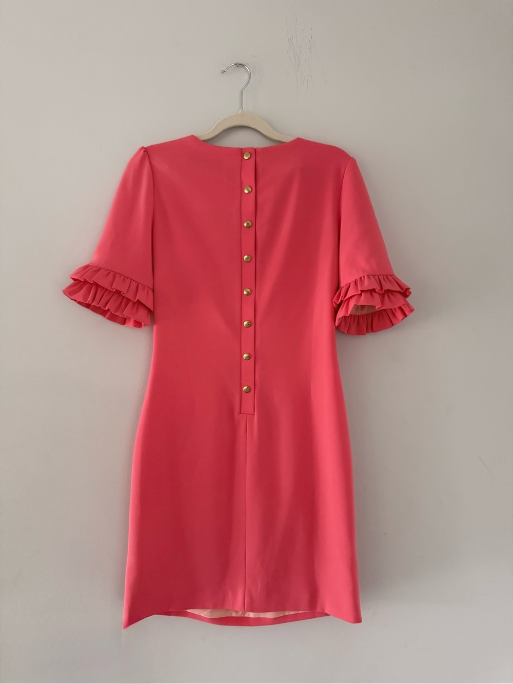 Camilyn Beth Ophelia Dress Coral Pink Wedding Guest Ruffle Size S 4 - Picture 2 of 7